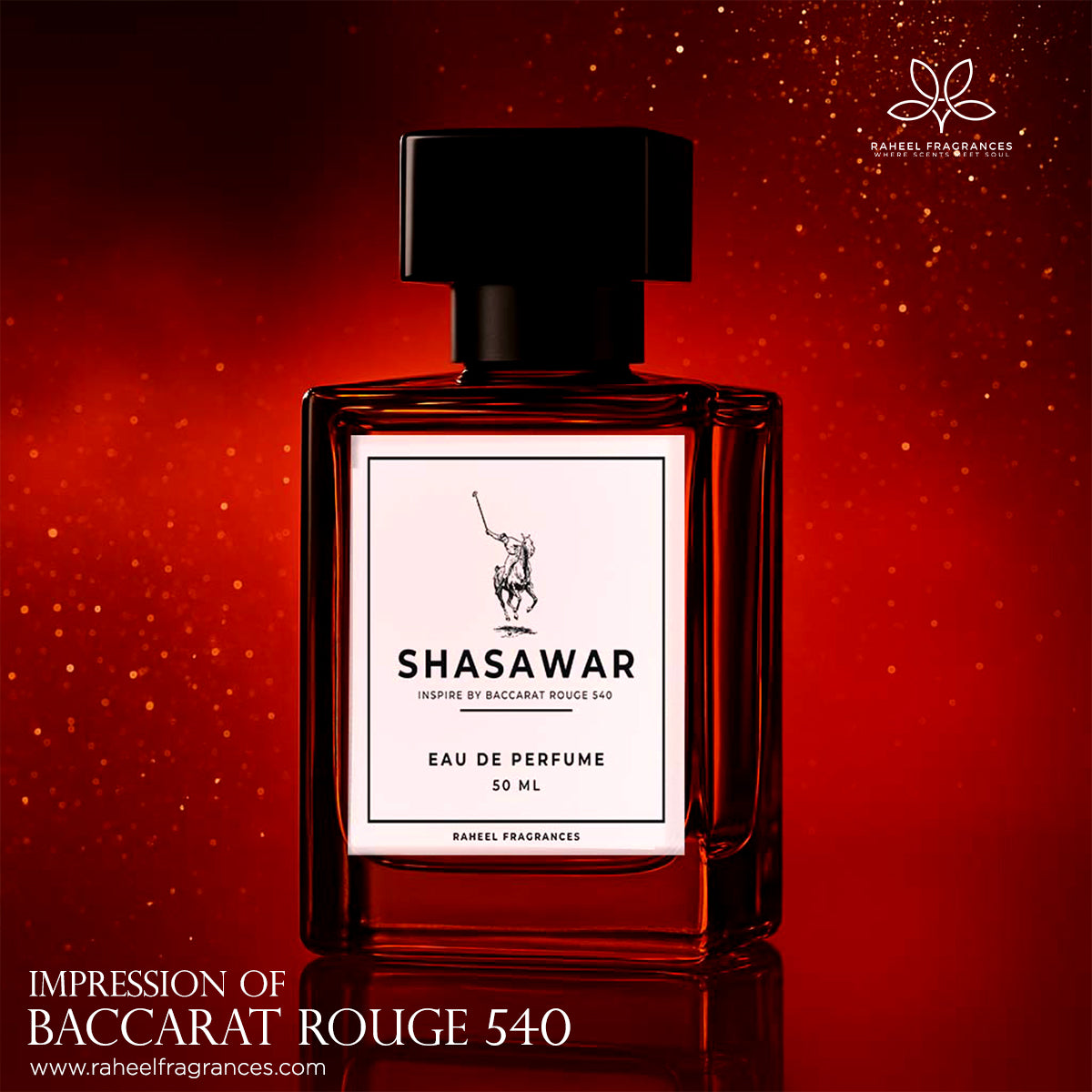 Shasawar – 50ml Eau de Parfum (Unisex) Inspired by Baccarat Rouge 540